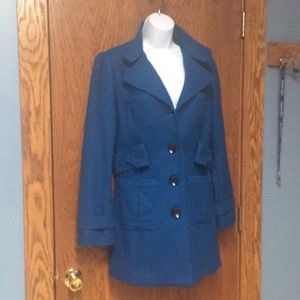 Forever 21 Classic Teal Pea Coat